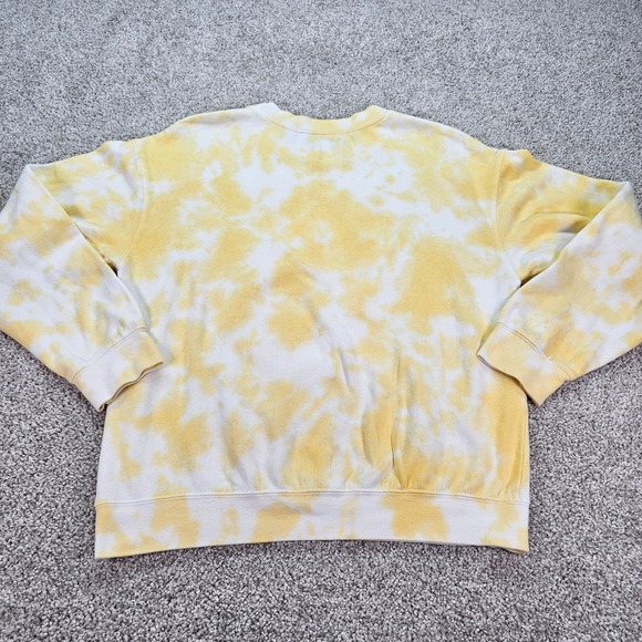 Sailor Moon Yellow Tie Dye Anime Graphic Print Pullover Sweatshirt Womens Small - Picture 3 of 5